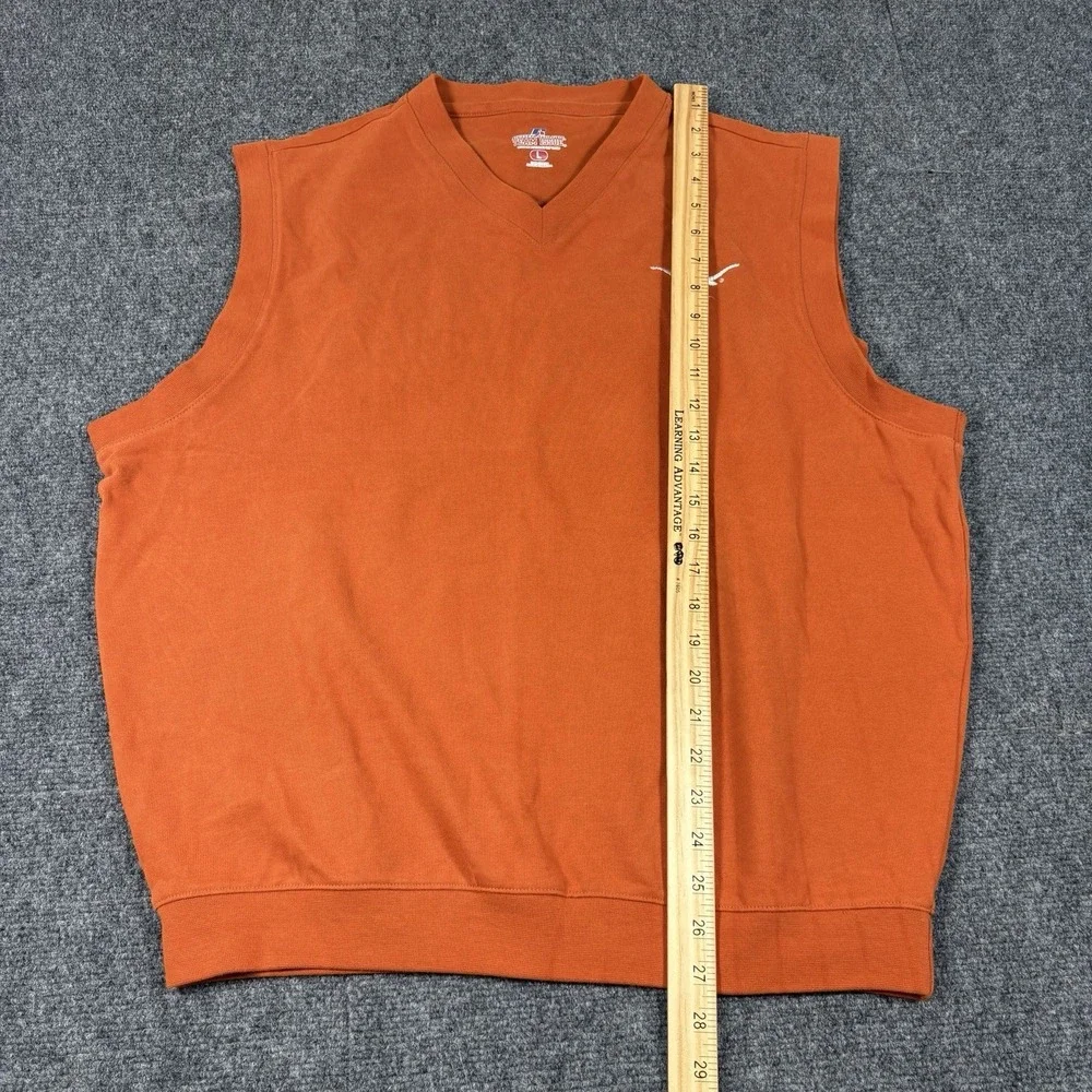 University Of Texas Longhorns UT Sz L Orange Logo Vest Mens NCAA Football